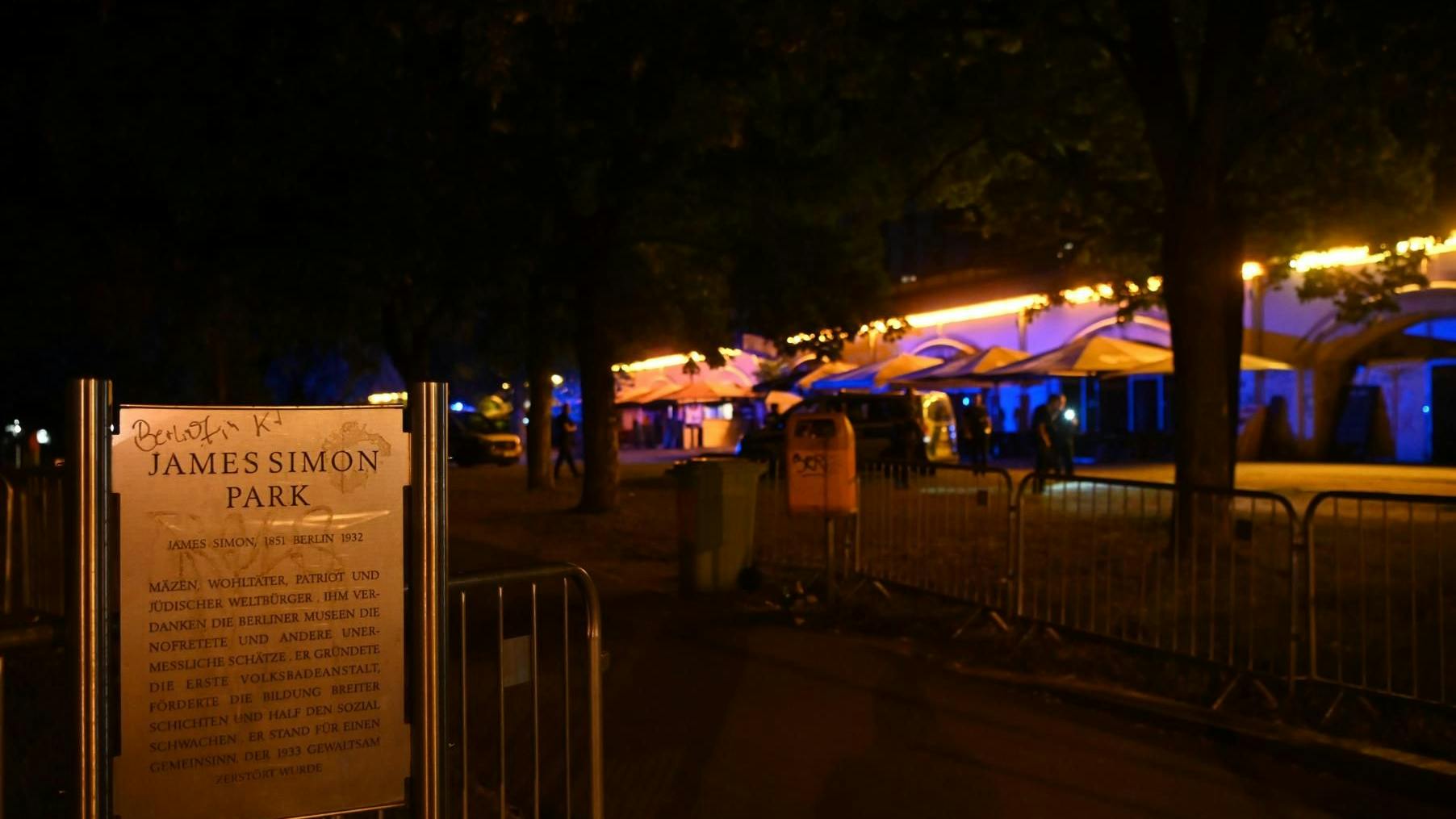 Im James-Simon-Park kam es in der Nacht zu Dienstag zu einer Schlägerei.