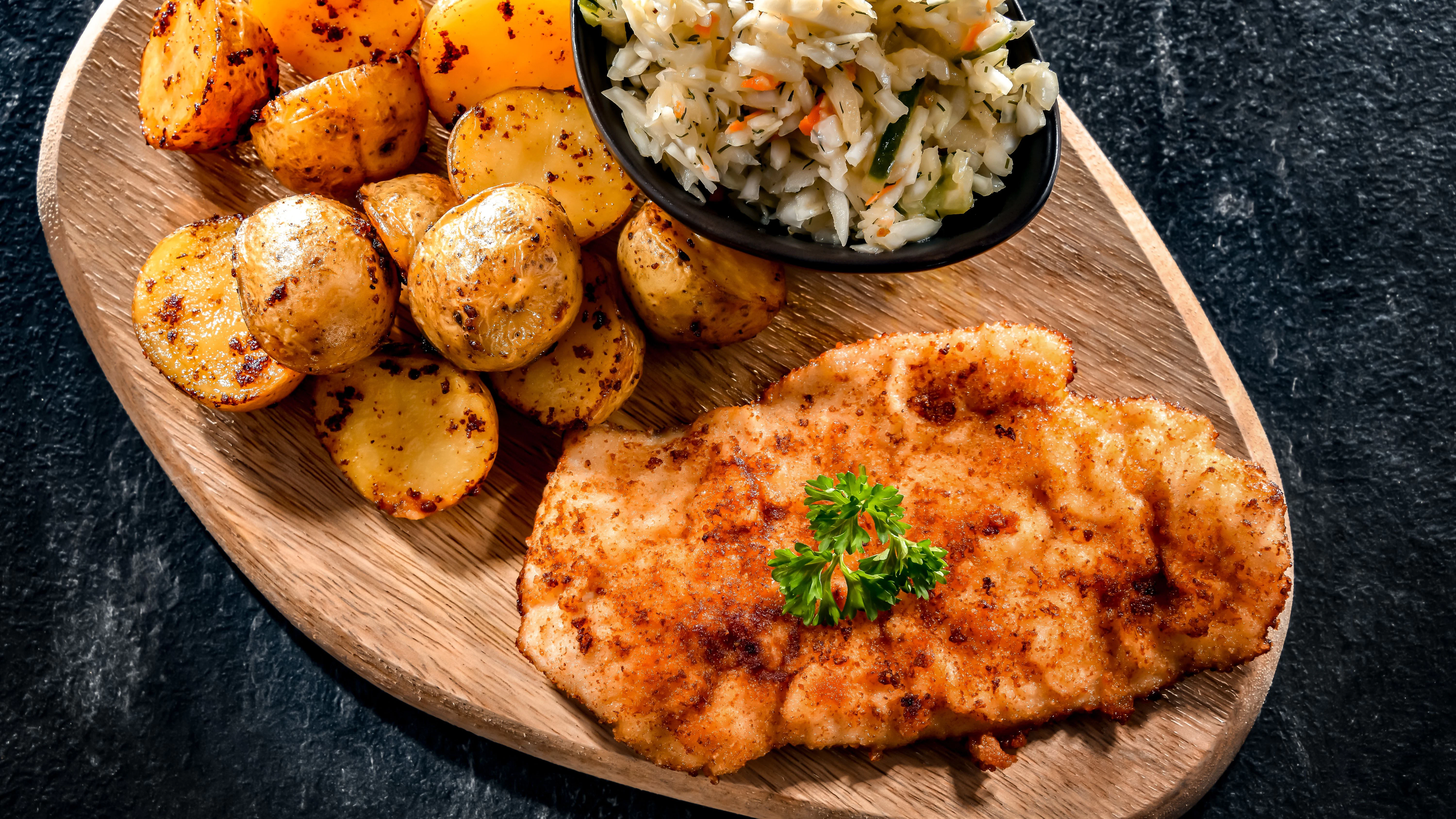 Der perfekte Schnitzel ist plattiert, nicht geklopft.