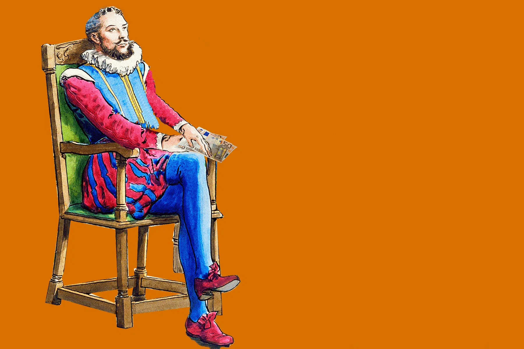 Wenn die Glückspfennige alle sind, werfe man mit Scheinen. 