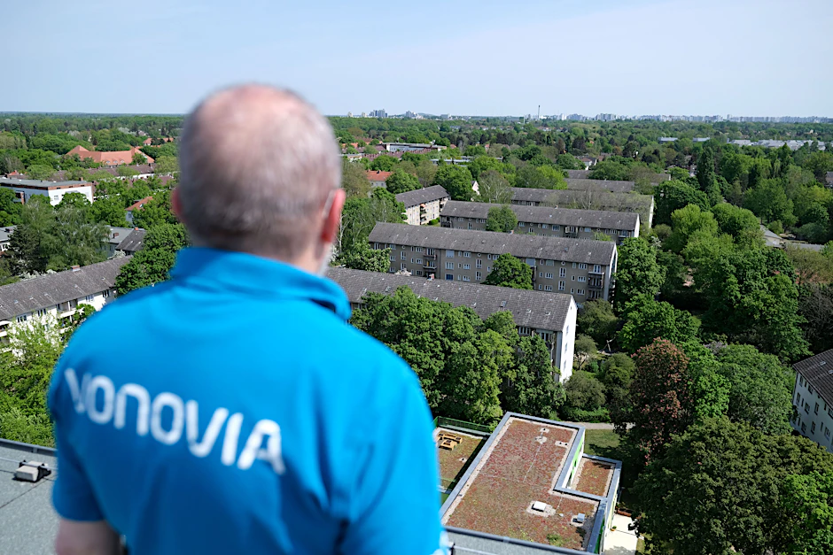 Blick auf Vonovia-Wohnungen im Ziekow-Kiez in Reinickendorf.
