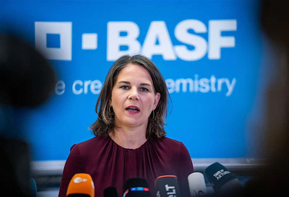 Außenministerin Annalena Baerbock besucht die BASF-Zentrale in Ludwigshafen  