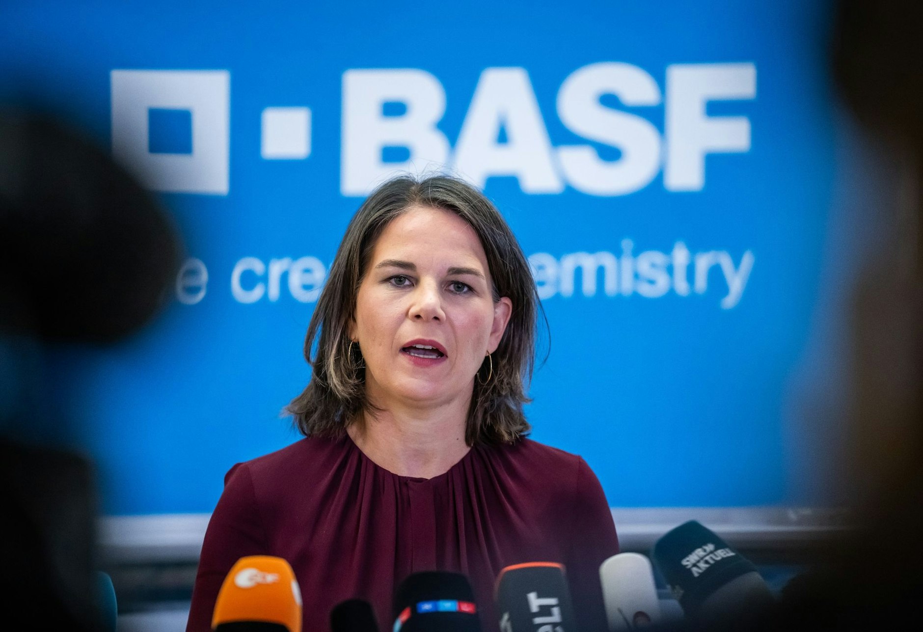 Außenministerin Annalena Baerbock besucht die BASF-Zentrale in Ludwigshafen  