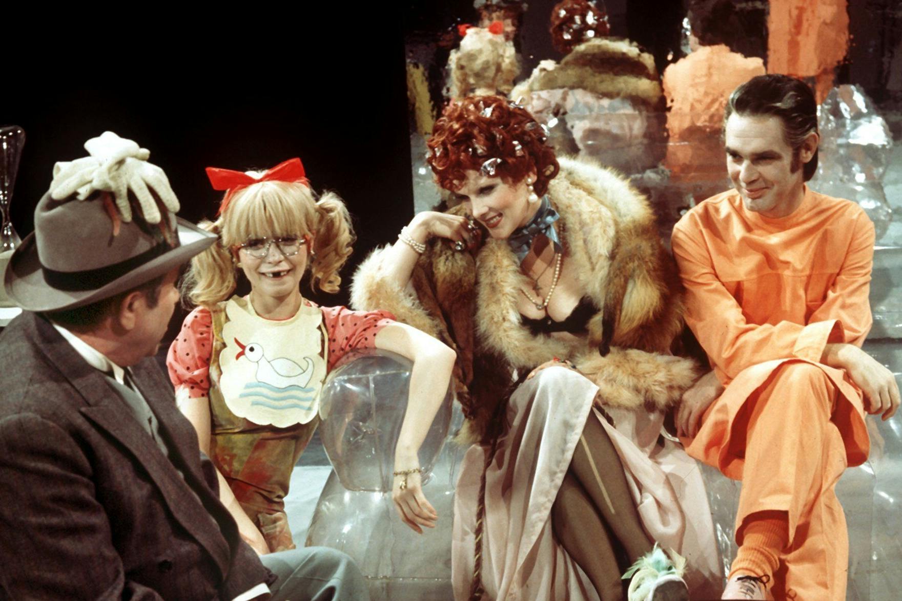 Comedy-Kleeblatt: Franz Muxeneder, Ingrid Steeger, Elisabeth Volkmann und Horst Jüssen (v.l.)