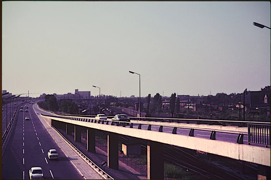 Aufnahme, Berlin,ca. 1970, Stadtautobahn