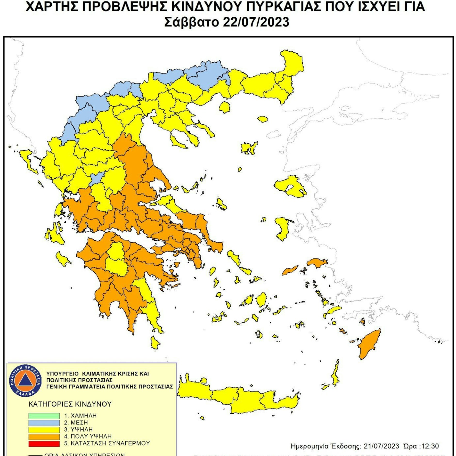 Die Karte zeigt die Brandgefahren am Samstag.