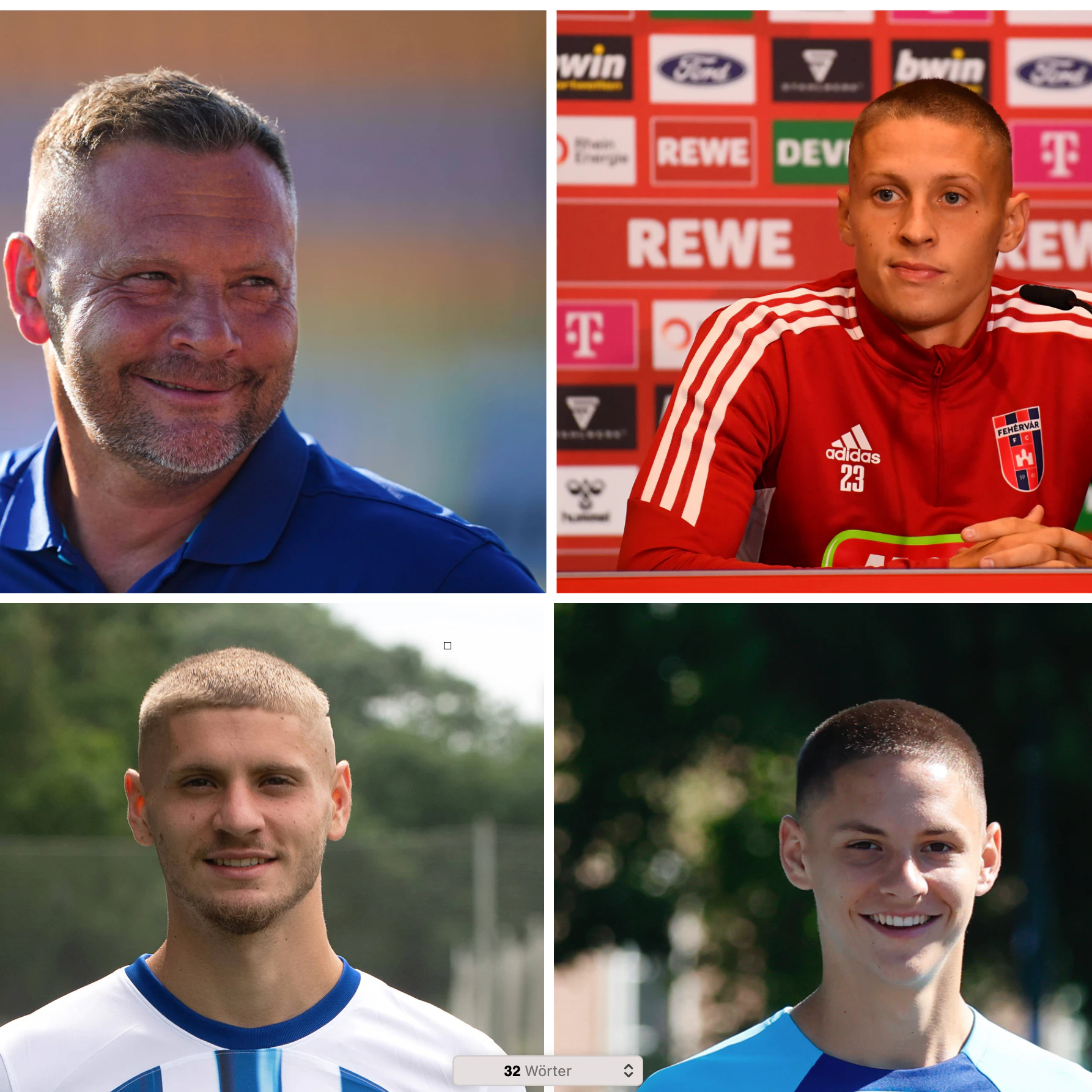 Das Dardai-Quarett bei Hertha BSC: Trainer Pal, Flügelstürmer Palko, Verteidiger Marton und Offensivkünstler Bence.