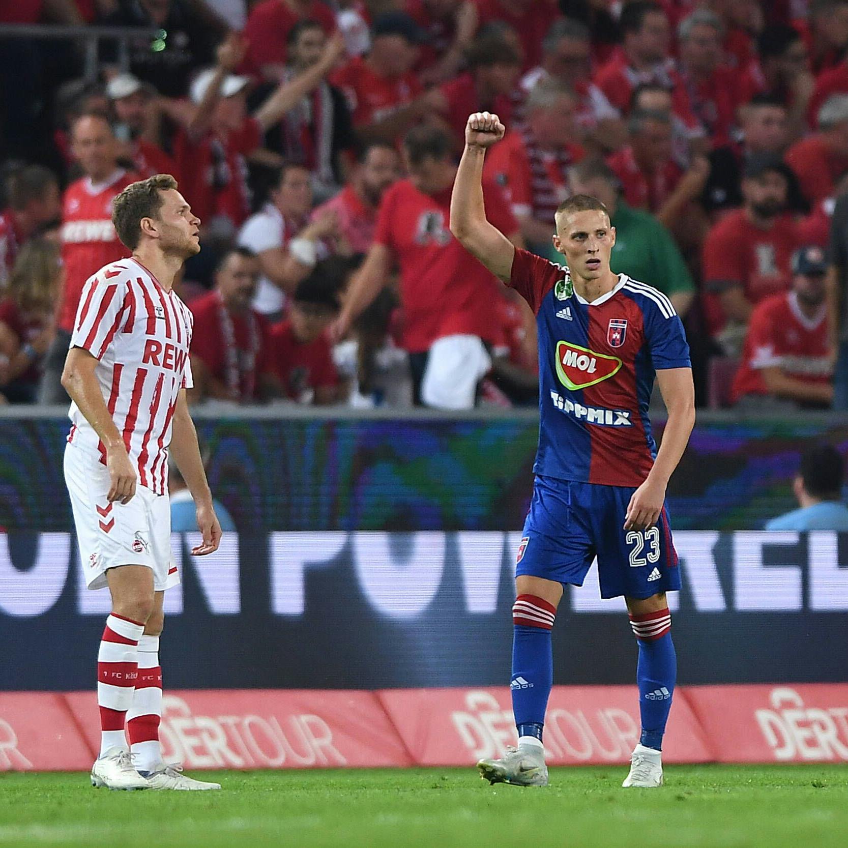 Palko Dardai traf für Fehervar FC in der Conference gegen Köln.