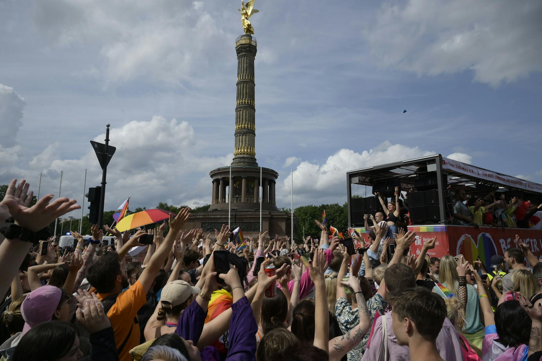 Partystimmung beim CSD in Berlin.