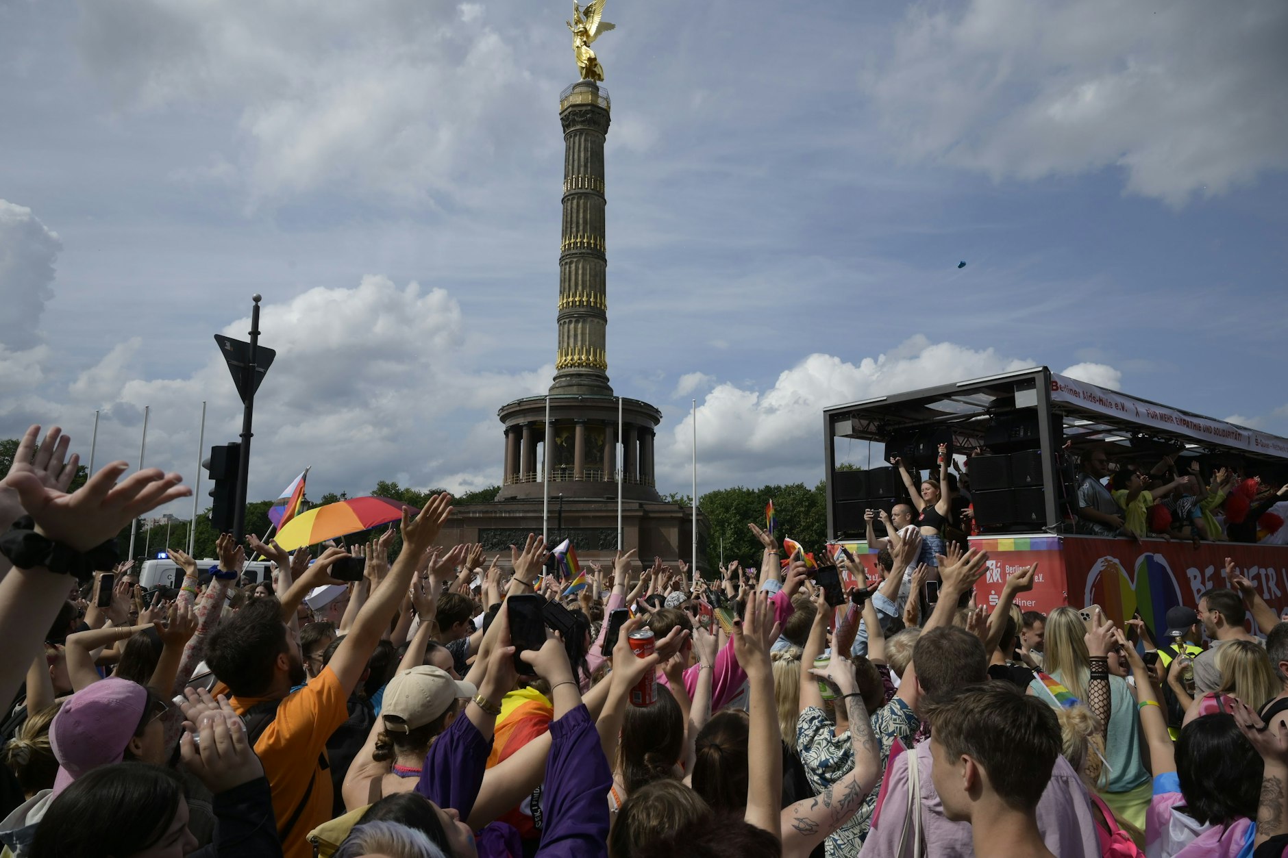 Partystimmung beim CSD in Berlin.
