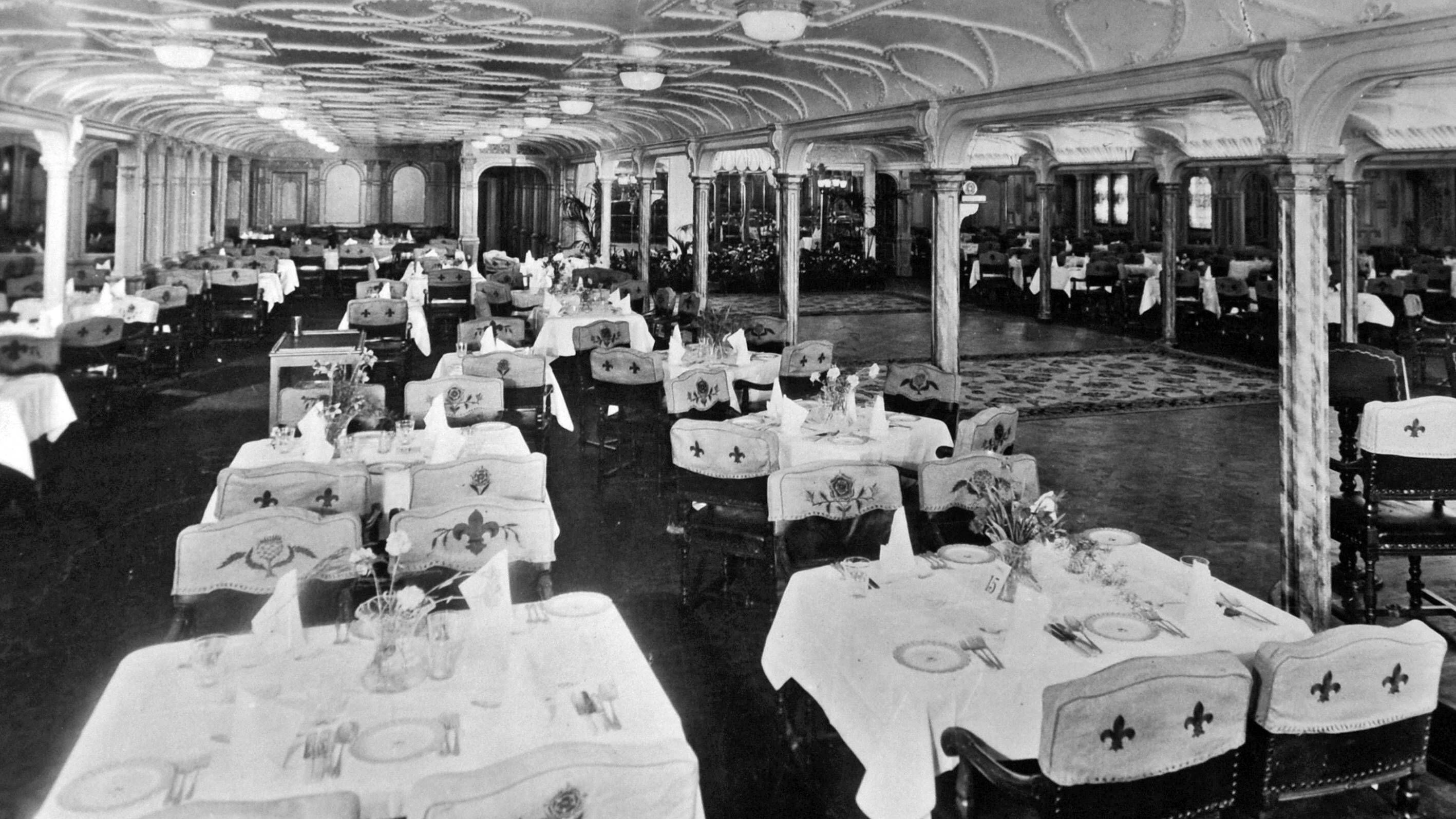 In diesem Speisesaal der Titanic ließen sich die Passagiere der Ersten Klasse verwöhnen.