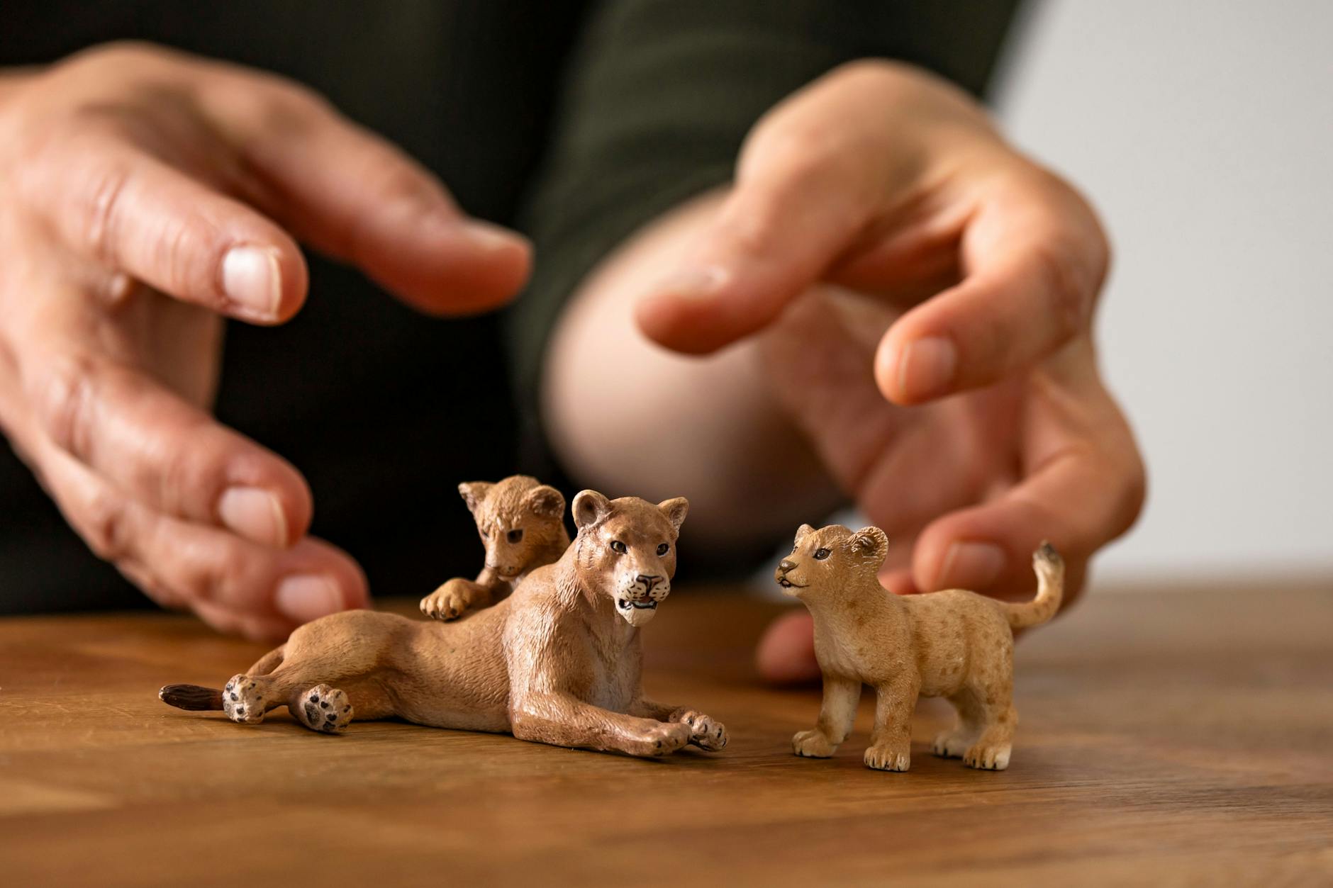 Eine Löwenfamilie in Miniatur: Manchmal sagen Tierfiguren mehr als 1000 Worte.