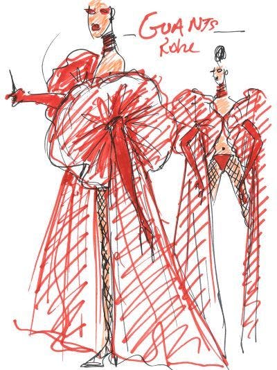 Eine Figurine von Jean Paul Gaultier.