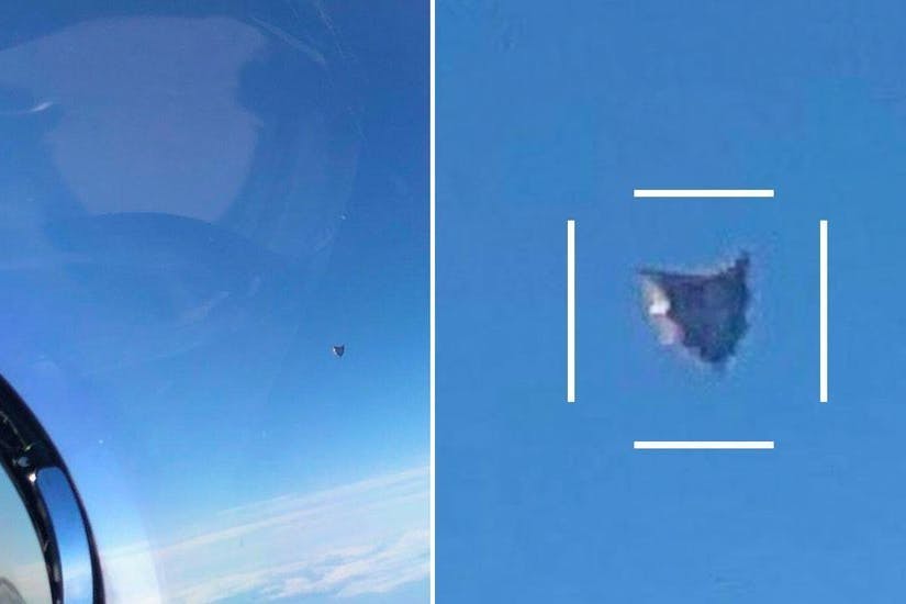 Ein geleaktes Foto zeigt angeblich nicht identifizierte Luftphänomene (Ufo). Das Foto soll aus einem Bericht des geheimen Ufo-Programms der US-Regierung aus dem Jahr 2018 stammen.