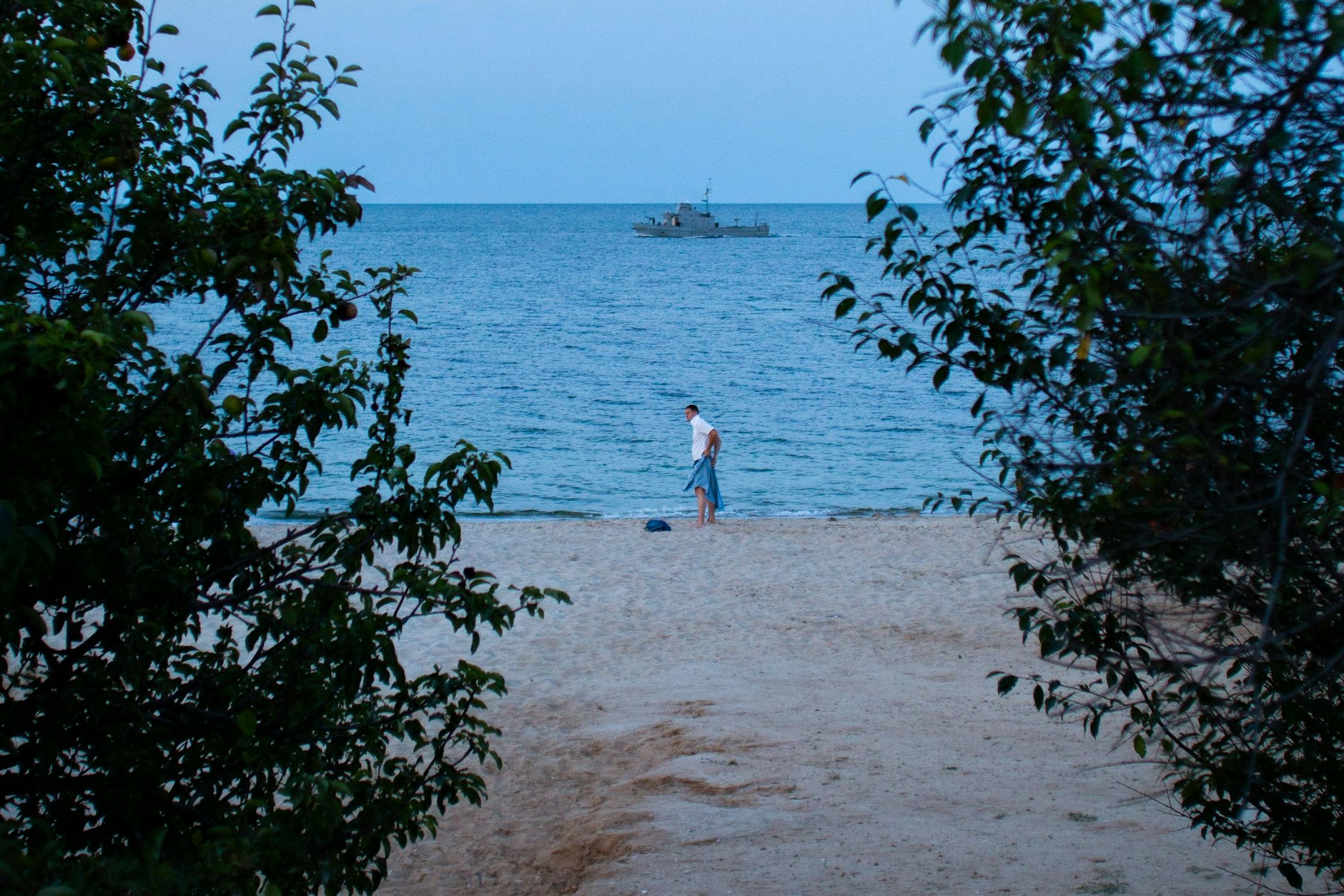 Paul Gäbler am Strand von Odessa