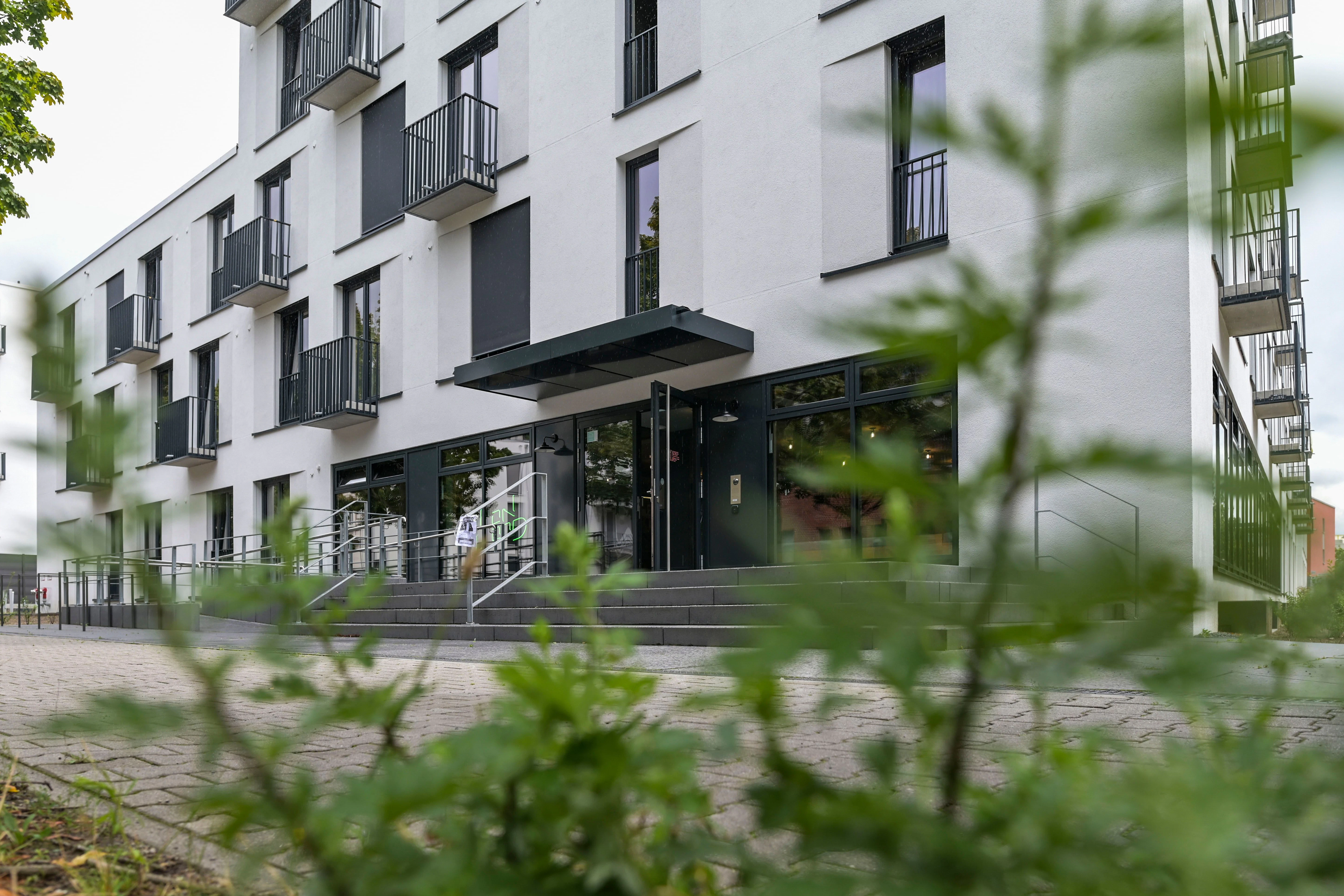 Der Studentenwohnheim im Büchnerweg, Treptow-Köpenick, wo María Fernanda bis zu ihrem Verschwinden lebte.