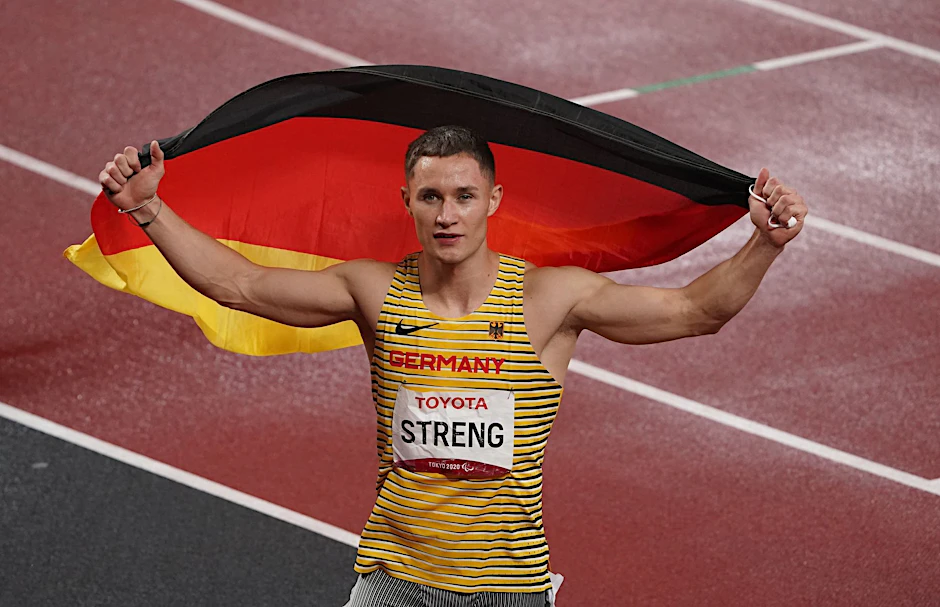 ARCHIV - Felix Streng hat in Paris Bronze über 100 Meter gewonnen.  