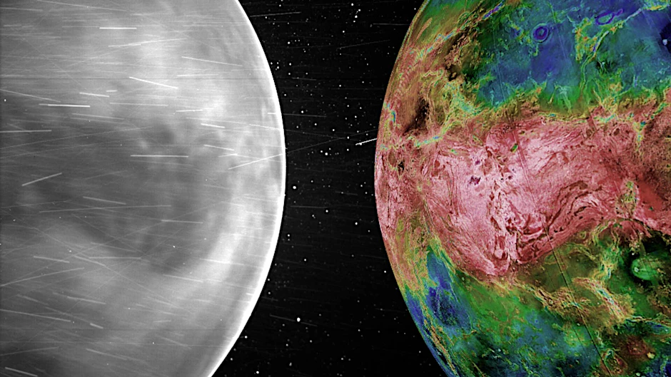 Die Oberfläche der Venus im sichtbaren Licht aus dem Weltraum