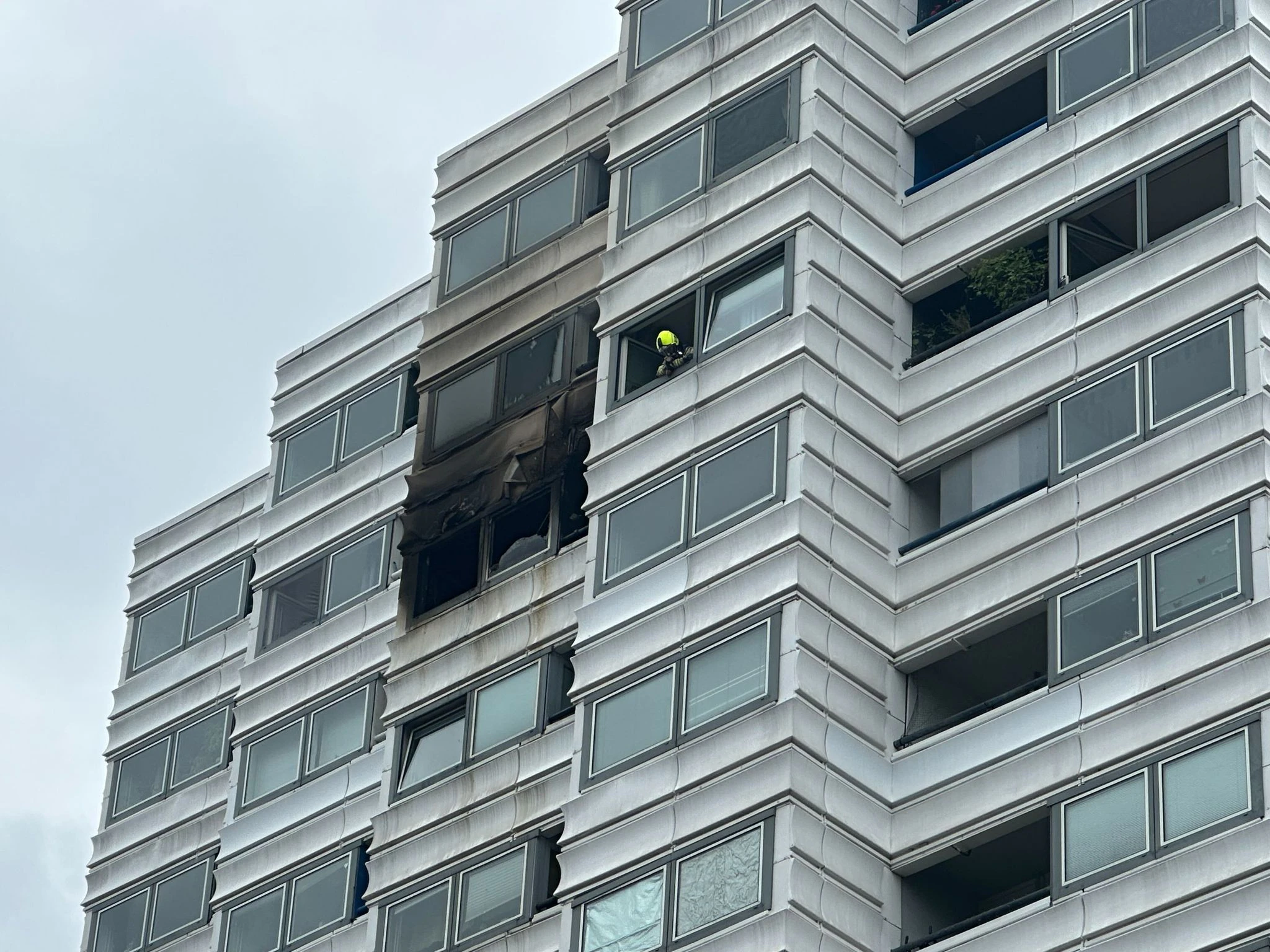 Spuren des Brandes.  