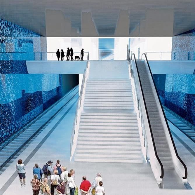 So soll die Tunnelstation unter dem Hauptbahnhof aussehen.