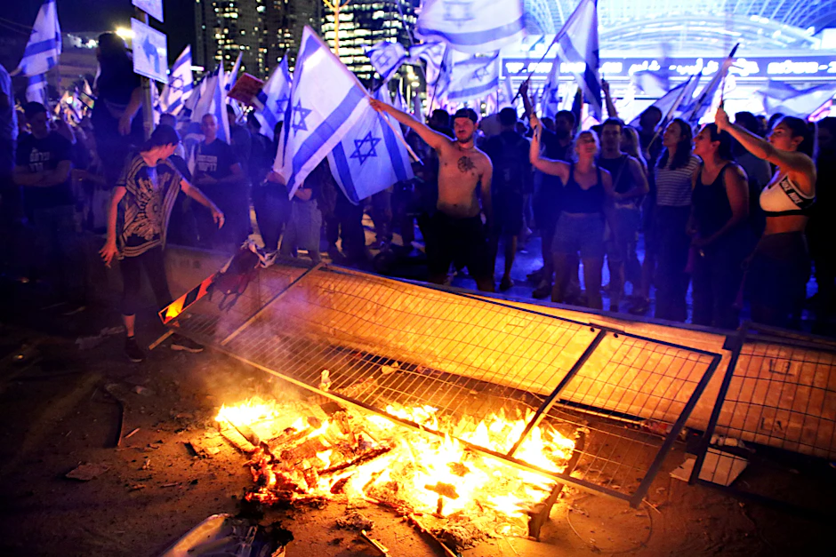 Tel Aviv am 24. Juli: Proteste von Gegnern der Justizreform in Israel.