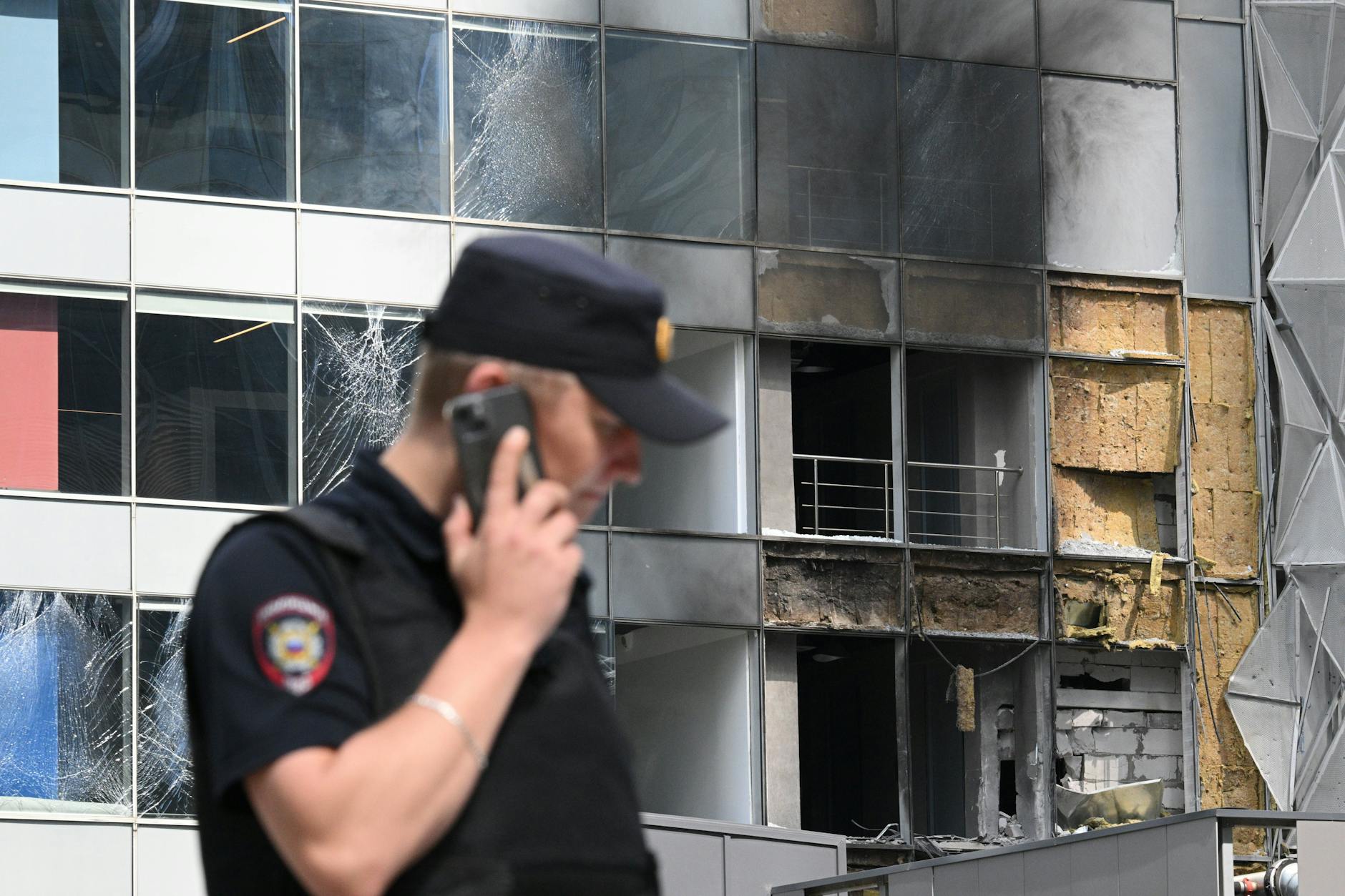Bei den Drohnenabstürzen in Moskau wurde ein Mensch verletzt.