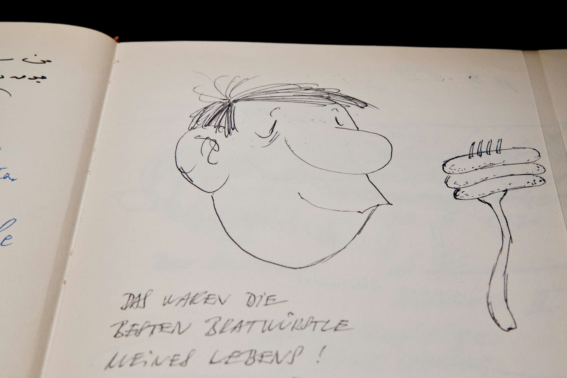 „Das waren die besten Bratwürste meines Lebens.“ – Der Satz ist ein Eintrag in ein Gästebuch des deutschen Humoristen Loriot (Vicco von Bülow), nachdem er Nürnberger Bratwürste gegessen hat.