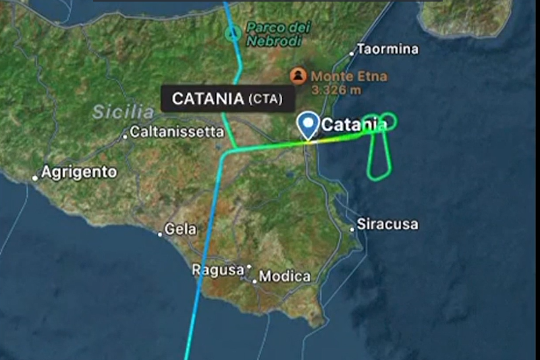 Die Flugroute der Lufthansa-Maschine. 