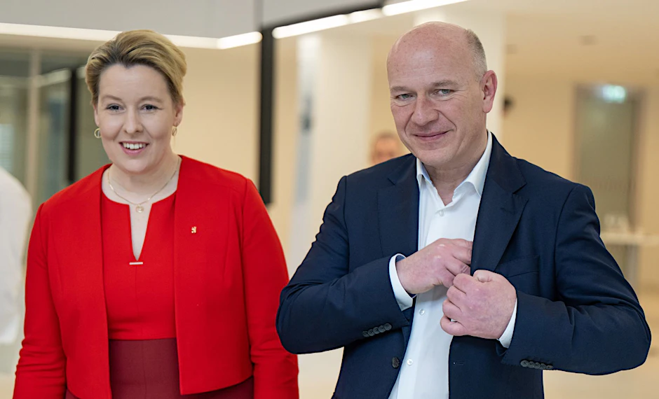 Die Ex und ihr Nachfolger: Franziska Giffey und Kai Wegner.