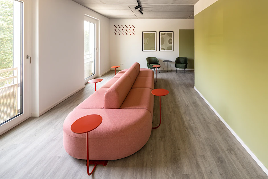 Gemeinschaftsbereich im neuen Wohnhaus für Studierende