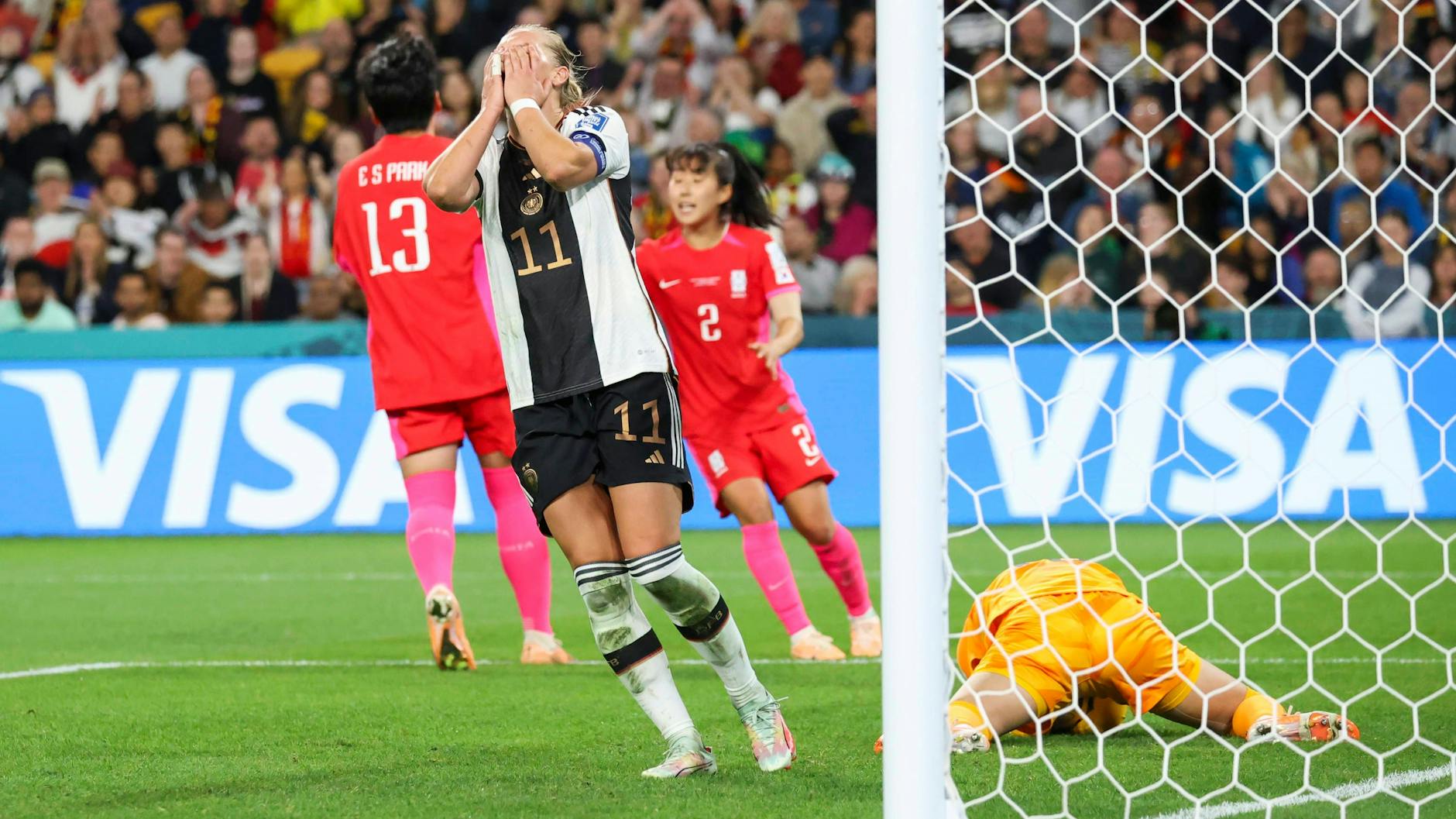 Beim letzten Vorrundenspiel der DFB-Frauen gab es viele verzweifelte Momente.