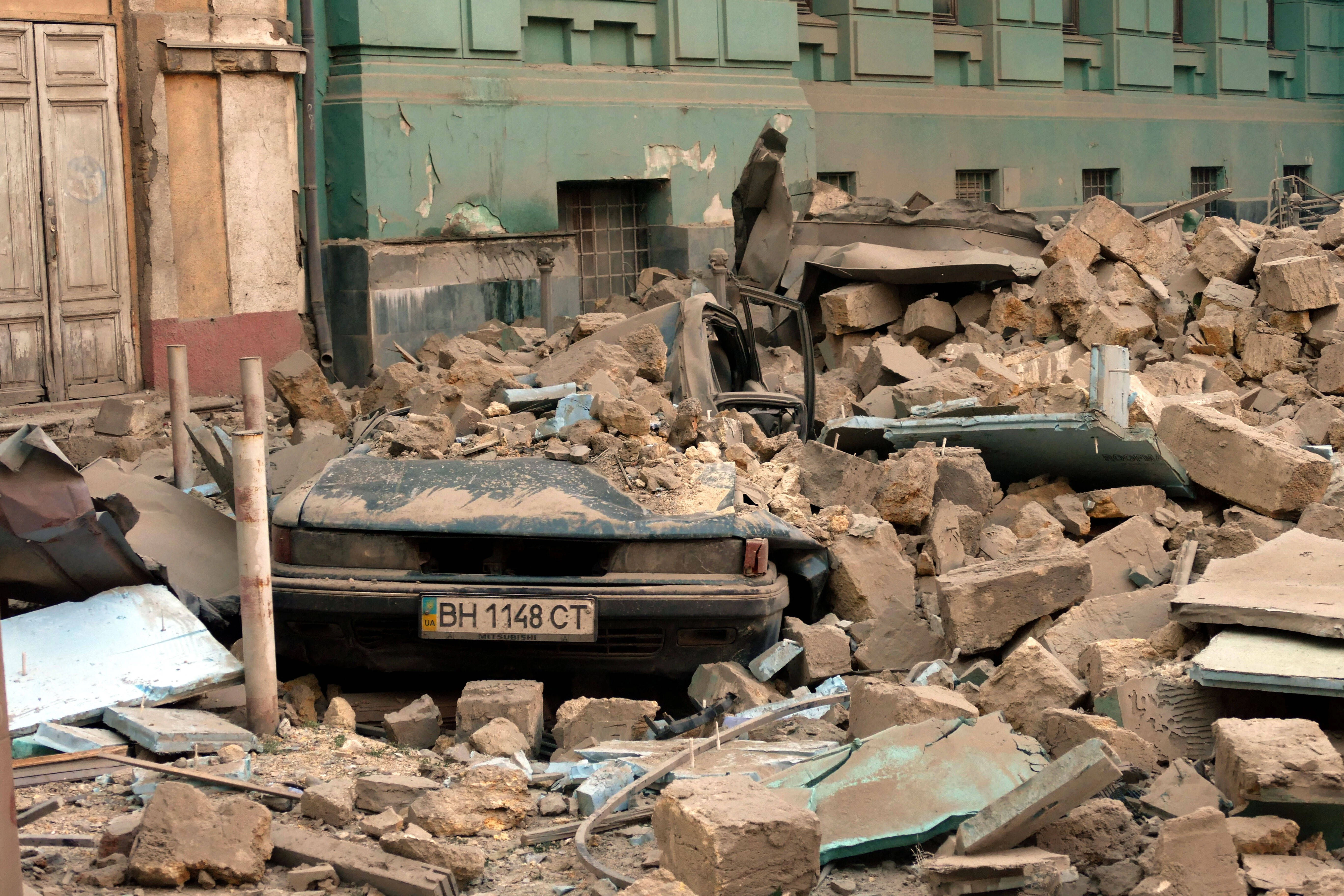 Zerstörungen in Odessa nach russischem Beschuss