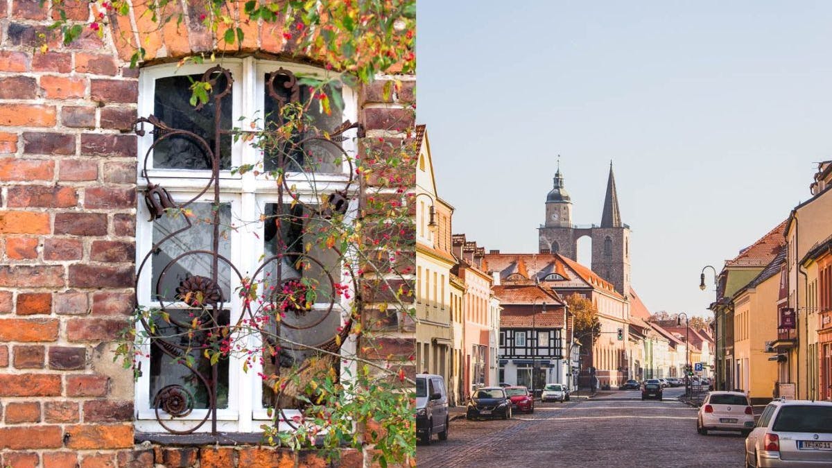 Blick in die Altstadt und auf die Klostertürme. 