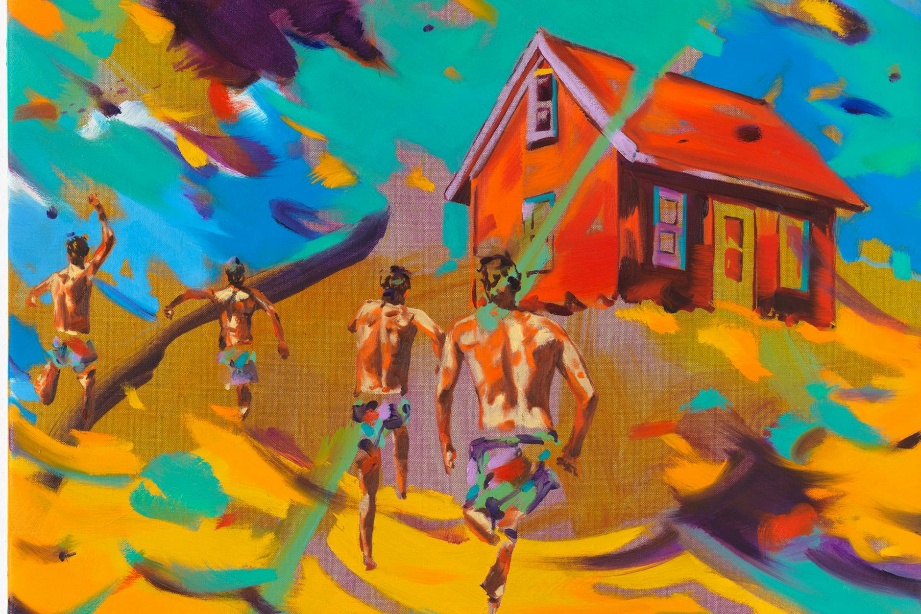 „Red House“, 2023, Öl/Lw. (Ausschnitt)