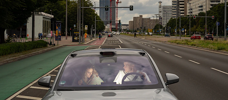 Auf der Karl-Marx-Allee in Berlin: Kann sich das chinesische Elektroauto des Herstellers Nio auf dem deutschen Markt durchsetzen?