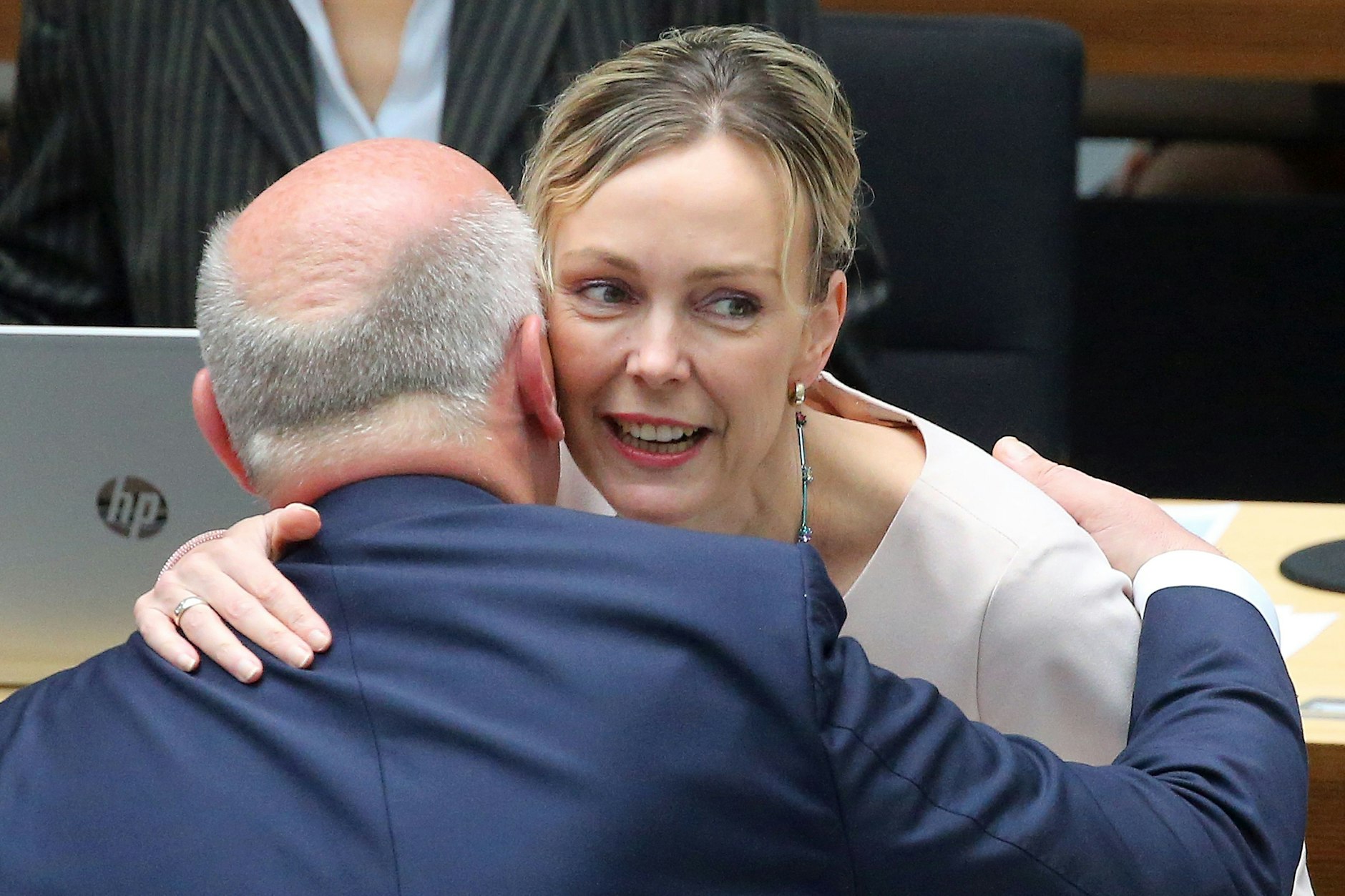 Manja Schreiner und Kai Wegner im Berliner Abgeordnetenhaus