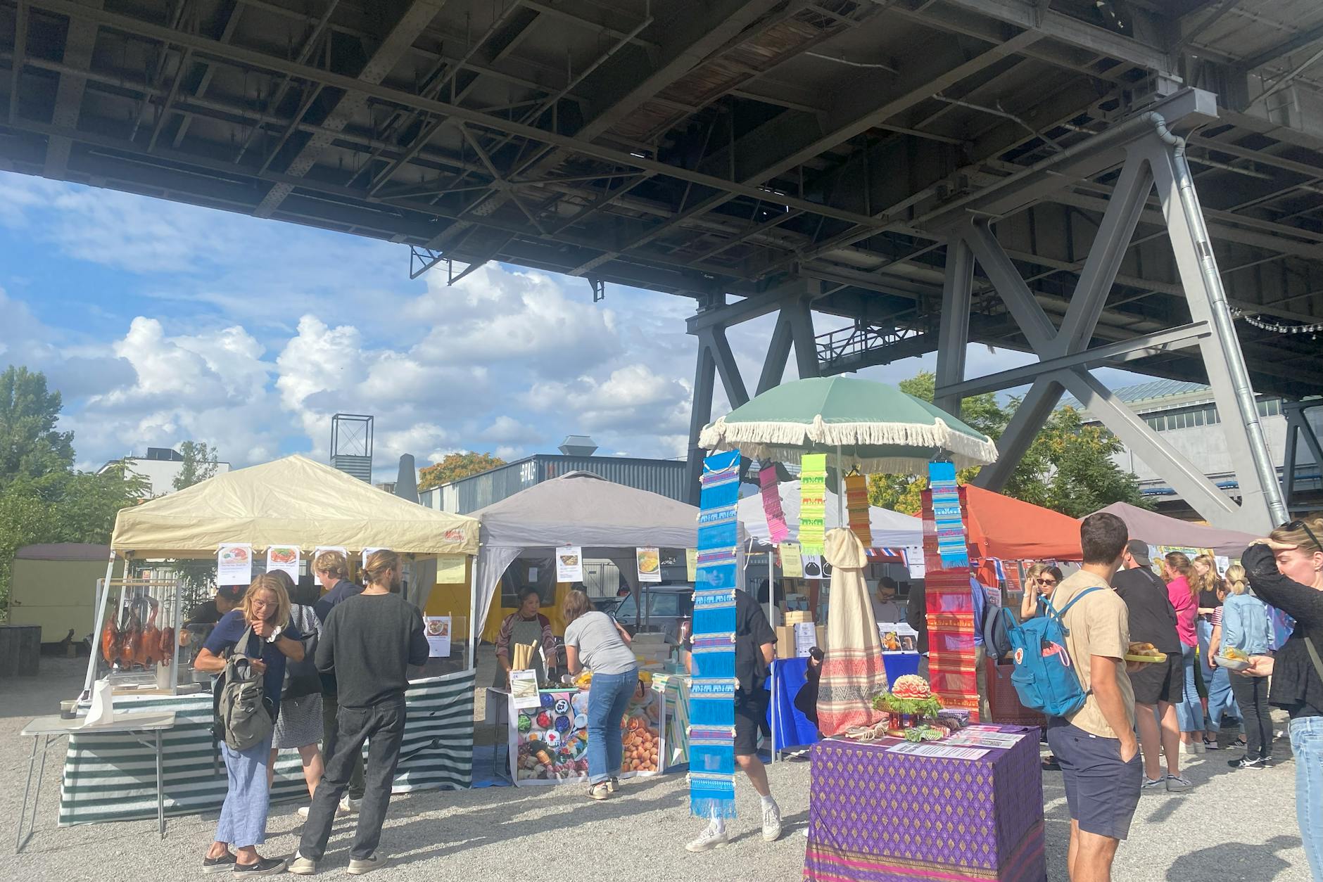 Der Thaimarkt ist jetzt umgezogen in den Gleisdreieckpark. 