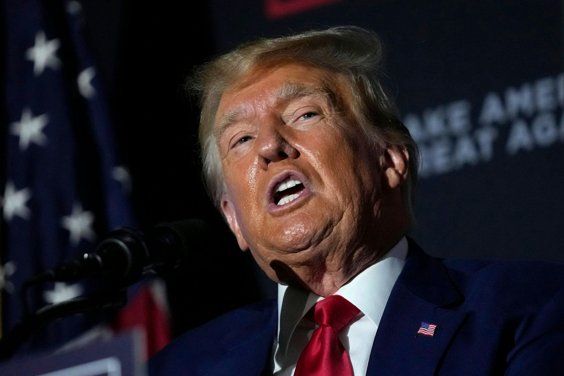 Donald Trump bei einer Wahlkampfveranstaltung in New Hampshire.&nbsp;