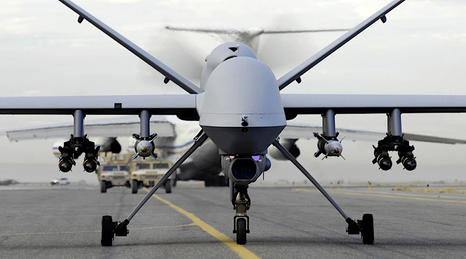 Eine bewaffnete Drohne vom Typ MQ-9A Reaper der US-Luftwaffe&nbsp;