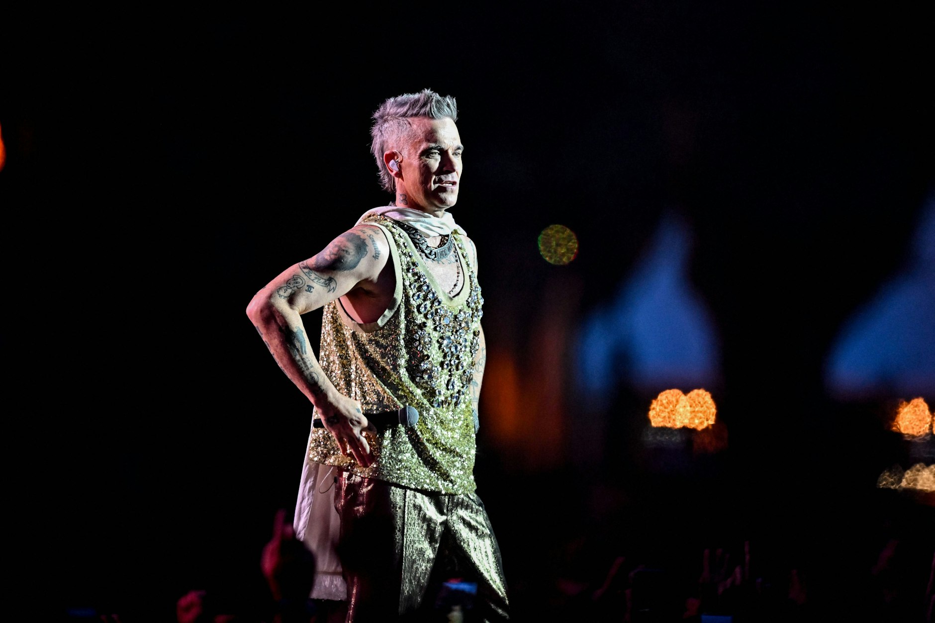 Robbie Williams, hier beim Auftritt im französischen Carhaix