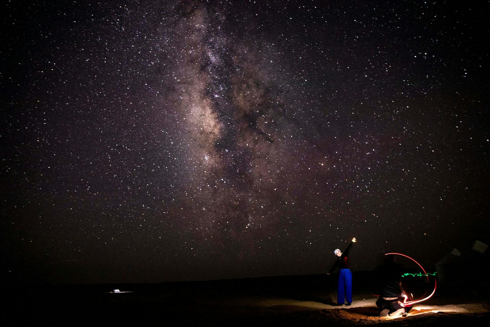 Auch in Deutschland konnte man den Perseiden-Meteoritenschauer beobachten - über dem ägyptischen Naturschutzgebiet des Wadi al-Hitans («Tal der Wale») war er allerdings besonders deutlich zu sehen.