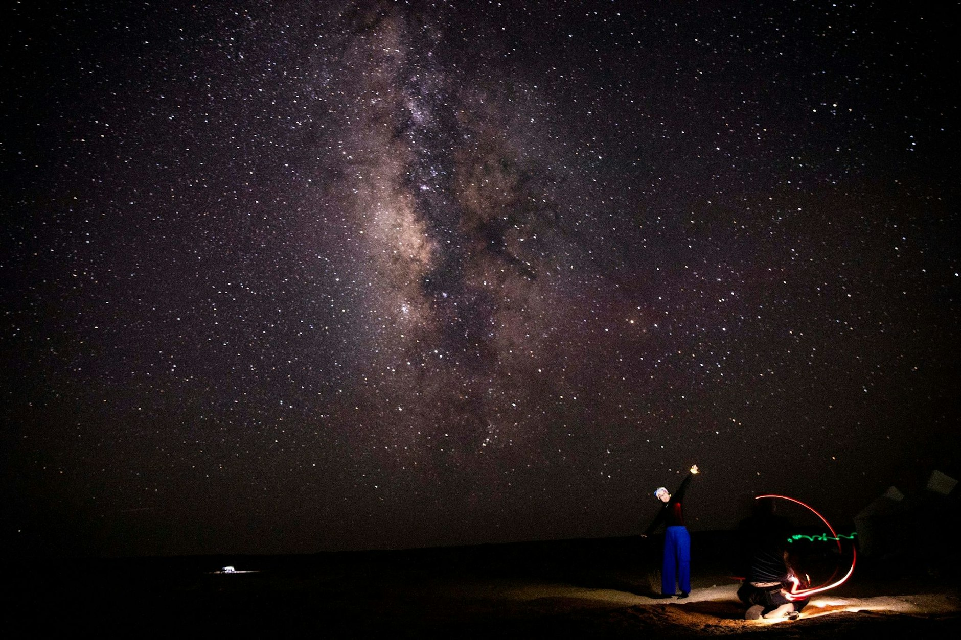 Auch in Deutschland konnte man den Perseiden-Meteoritenschauer beobachten - über dem ägyptischen Naturschutzgebiet des Wadi al-Hitans («Tal der Wale») war er allerdings besonders deutlich zu sehen.  