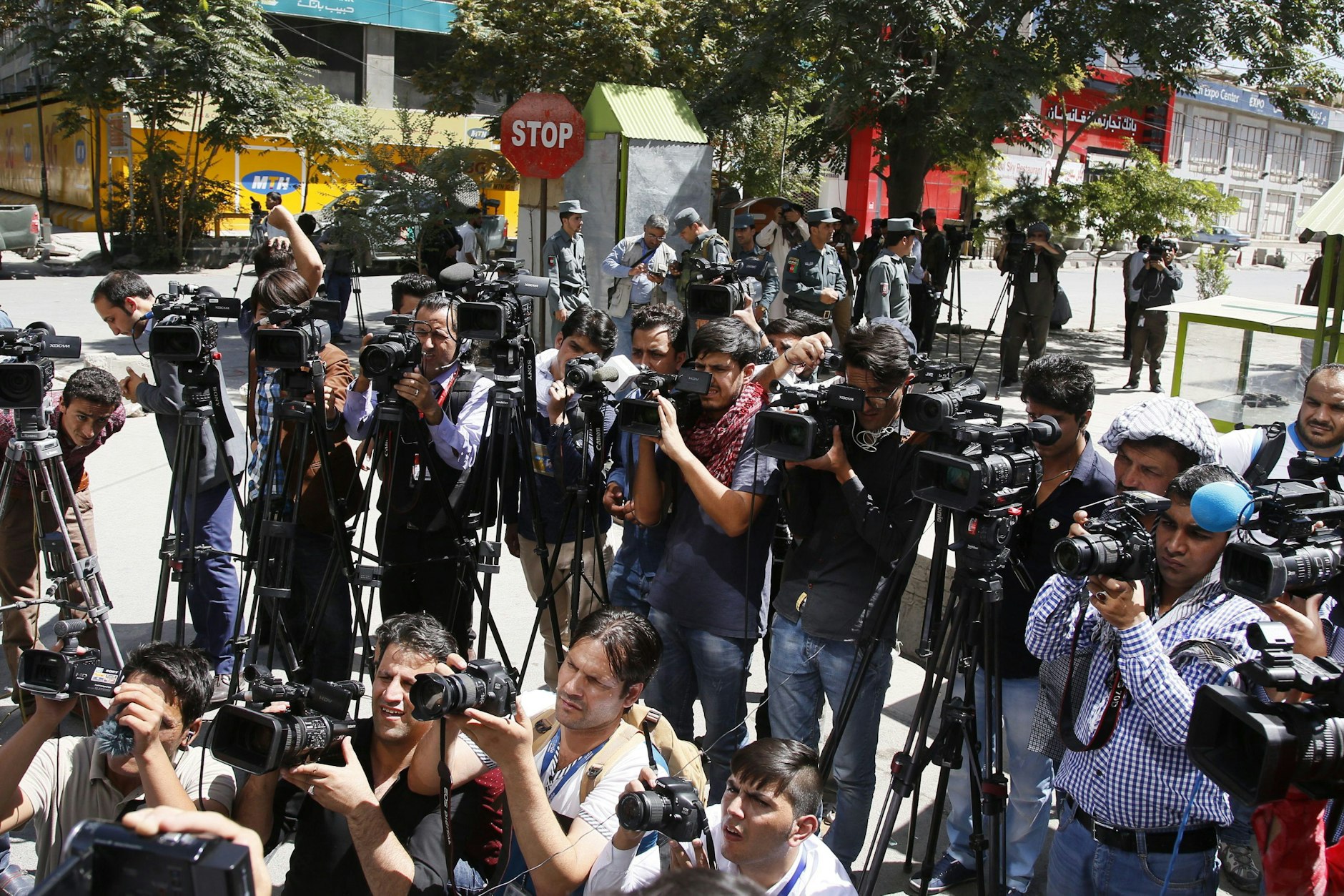 Journalisten in Kabul