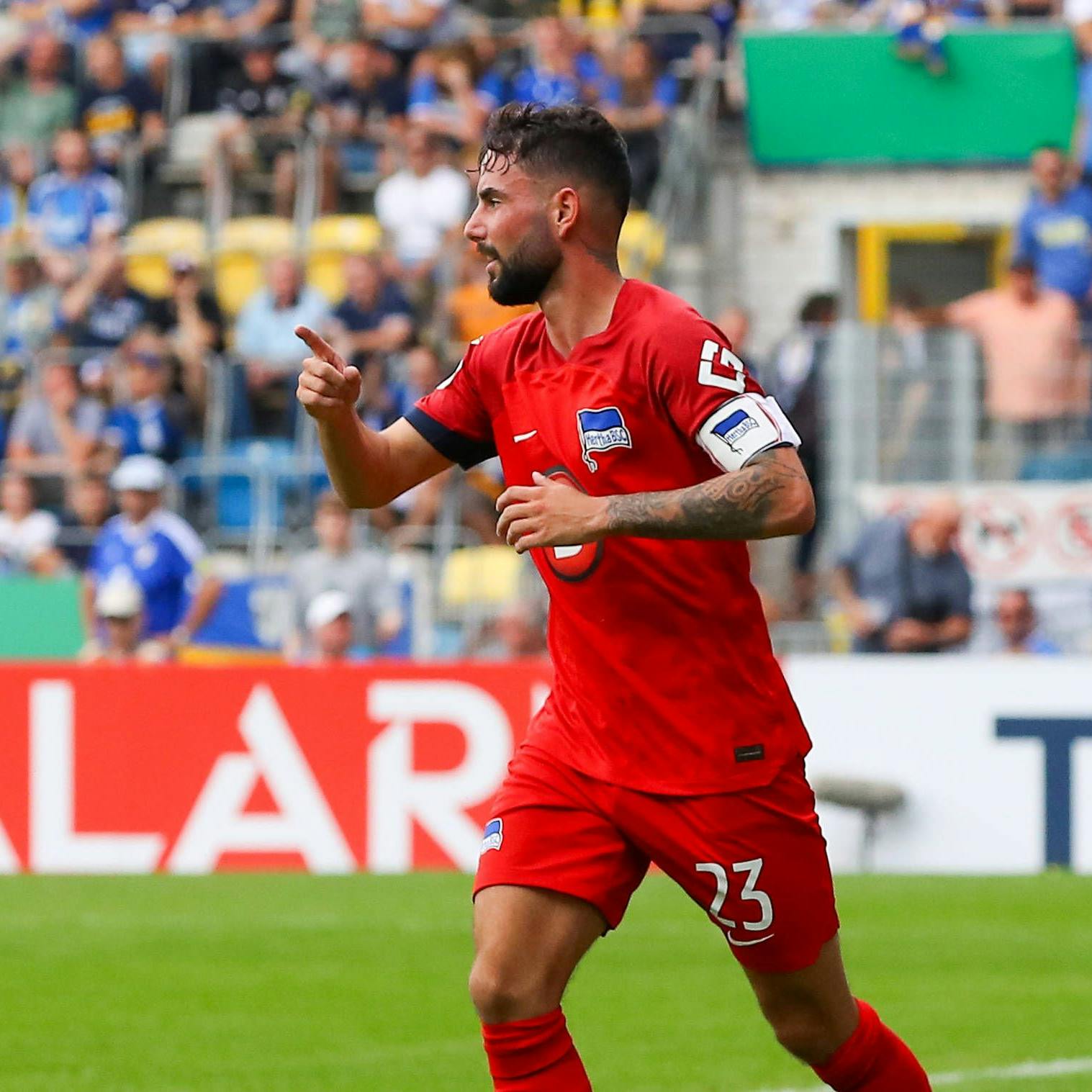 Herthas Kapitän Marco Marco Richter traf in Jena zweimal.