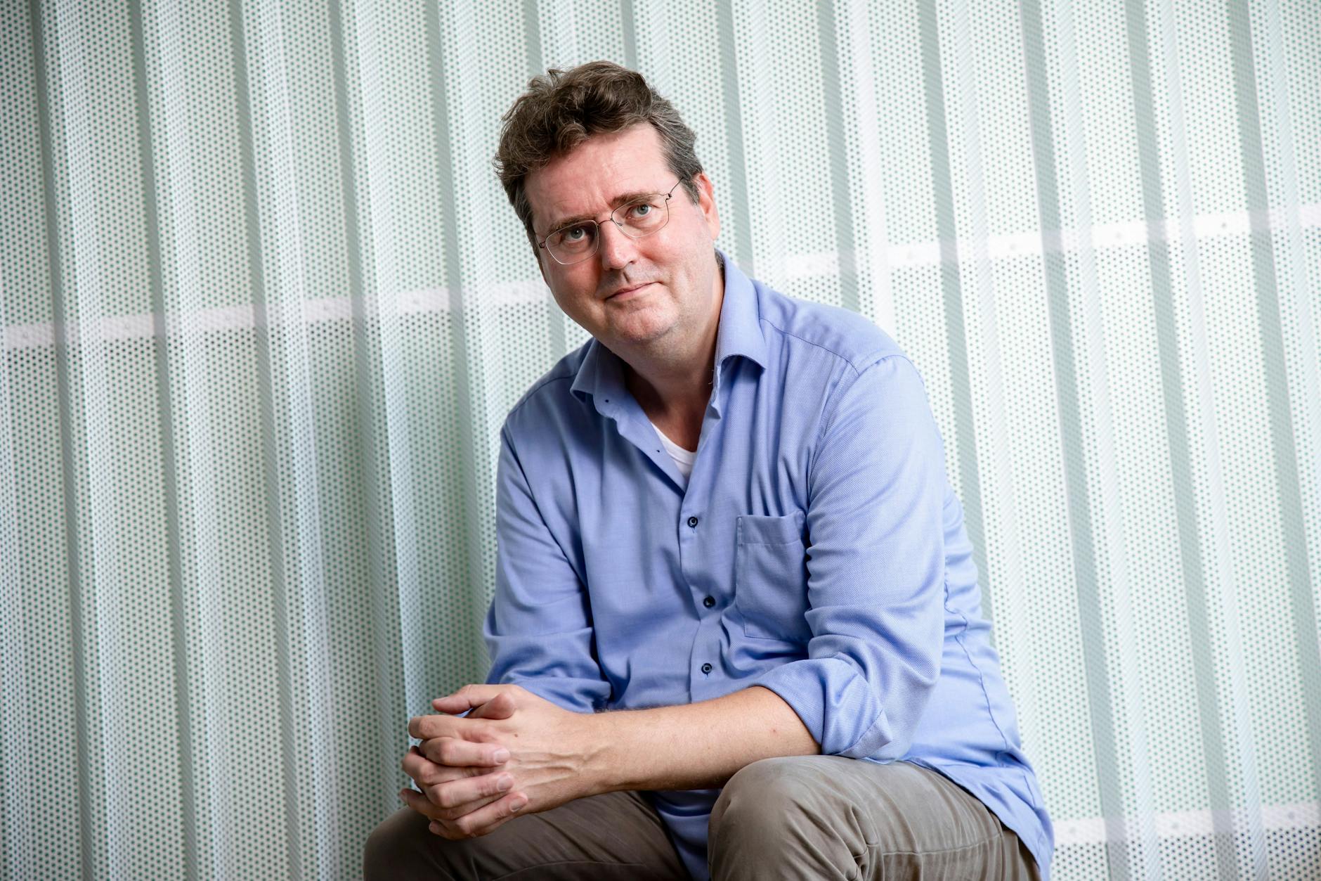 Der Dramaturg Bernd Stegemann in den Redaktionsräumen der Berliner Zeitung