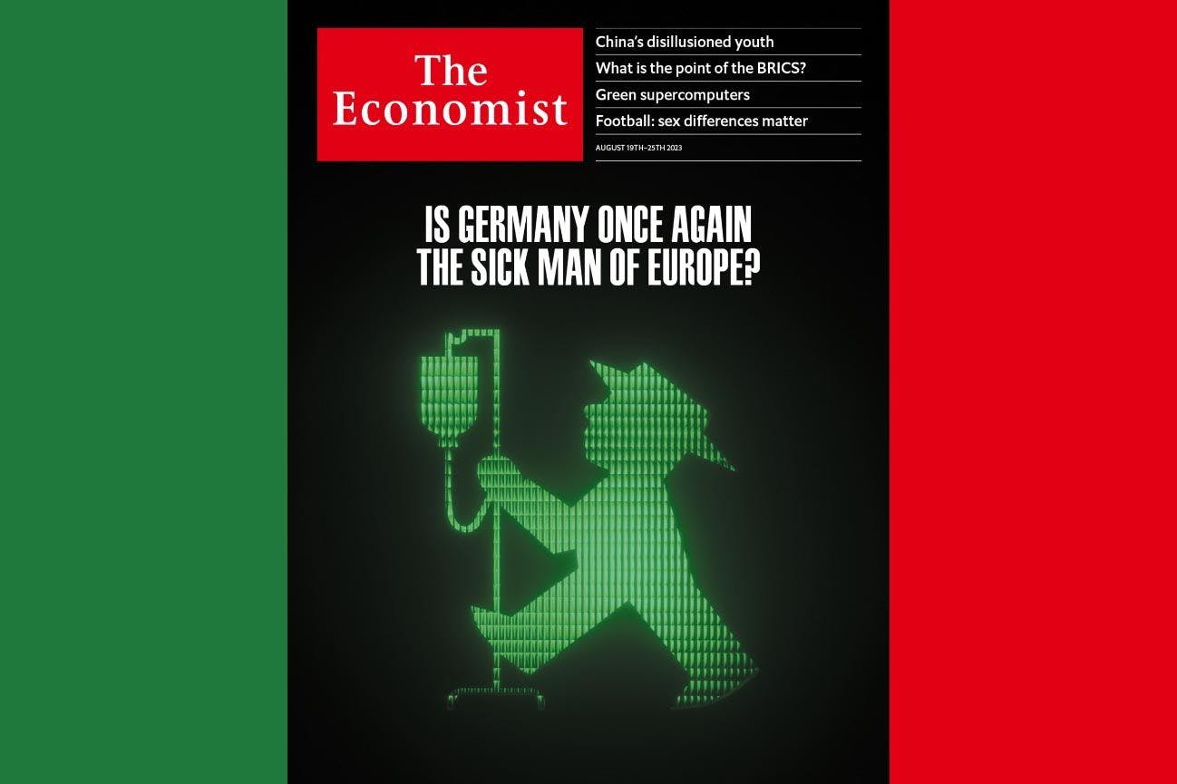 Hat nur bedingt etwas mit der DDR-Wirtschaft zu tun: ein Ampelmännchen, das am Tropf geht.