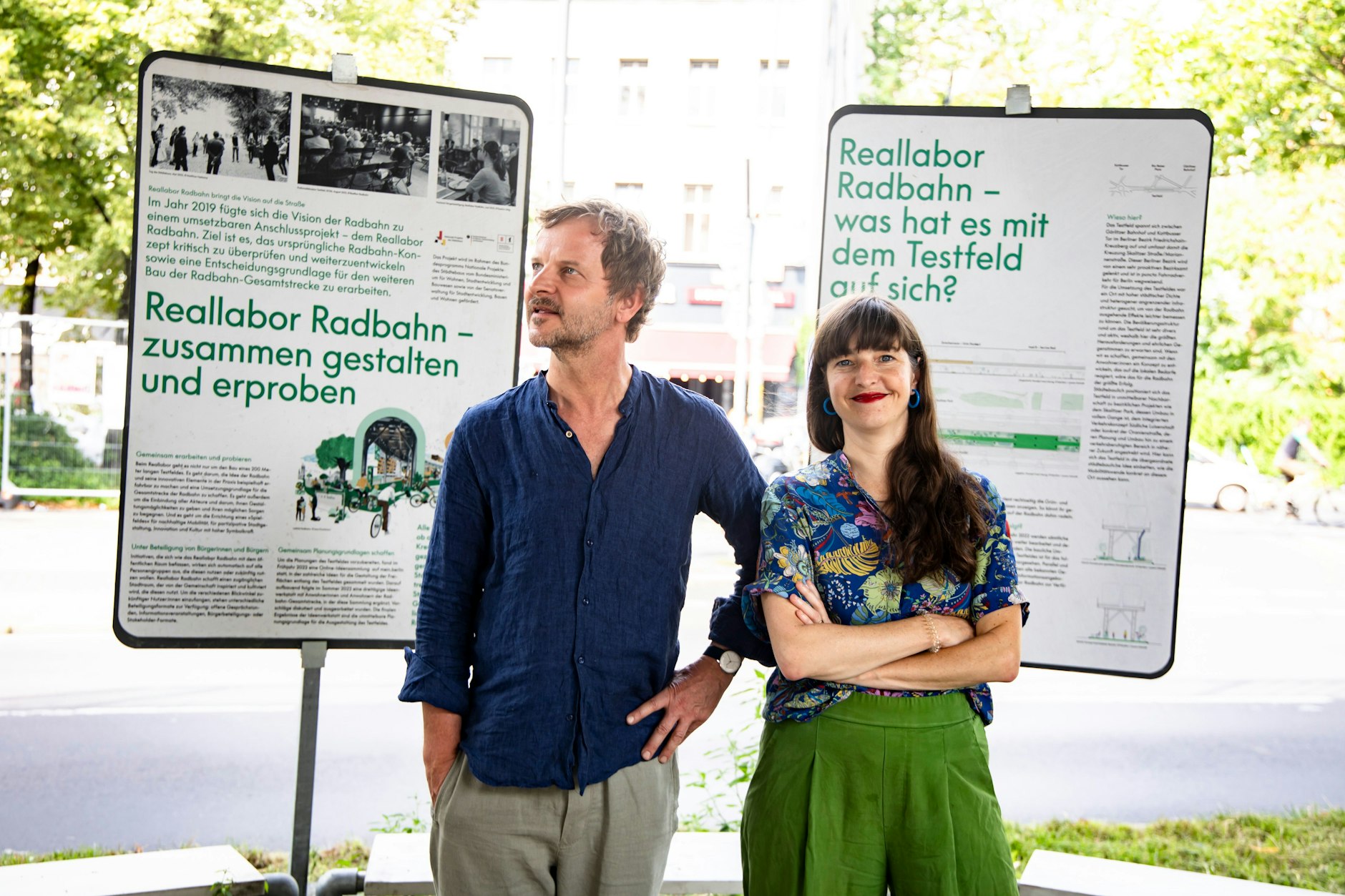 Reallabor Radbahn: Geschäftsführer Matthias Heskamp&nbsp;und Pressesprecherin Luise Flade