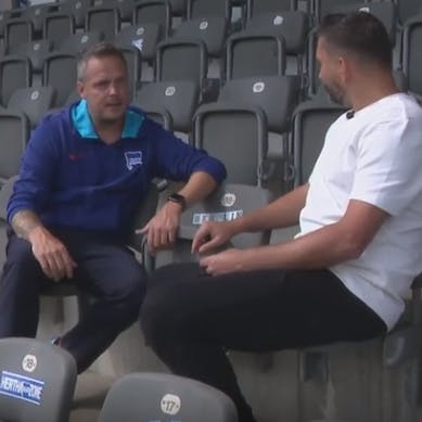 Herthas Präsident Kay Bernstein im Sky-Interview mit Union-Ikone Torsten Mattuschka.