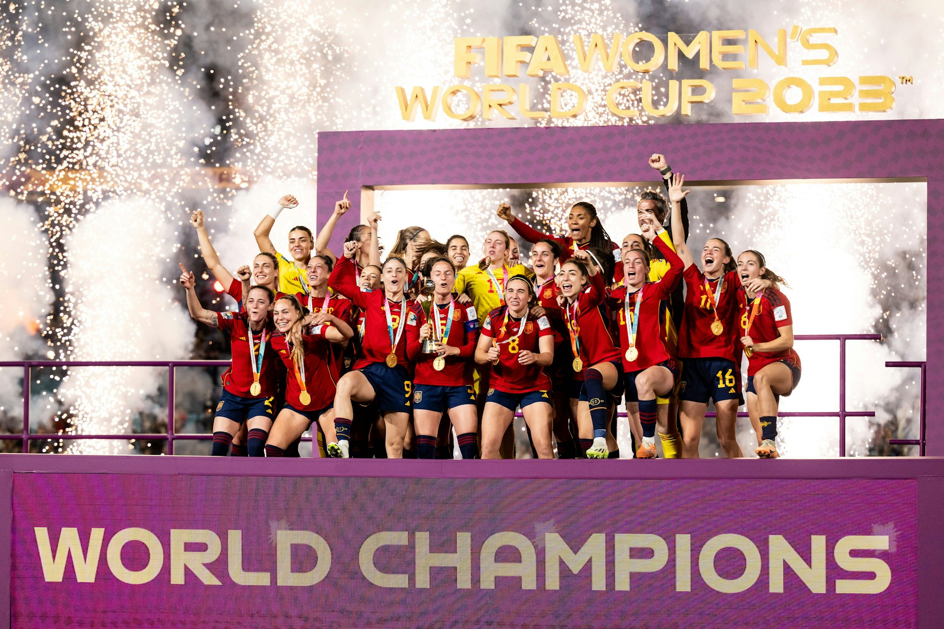 Die spanischen Fußballerinnen konnten zum ersten Mal in der Verbandsgeschichte über einen Weltmeistertitel jubeln.