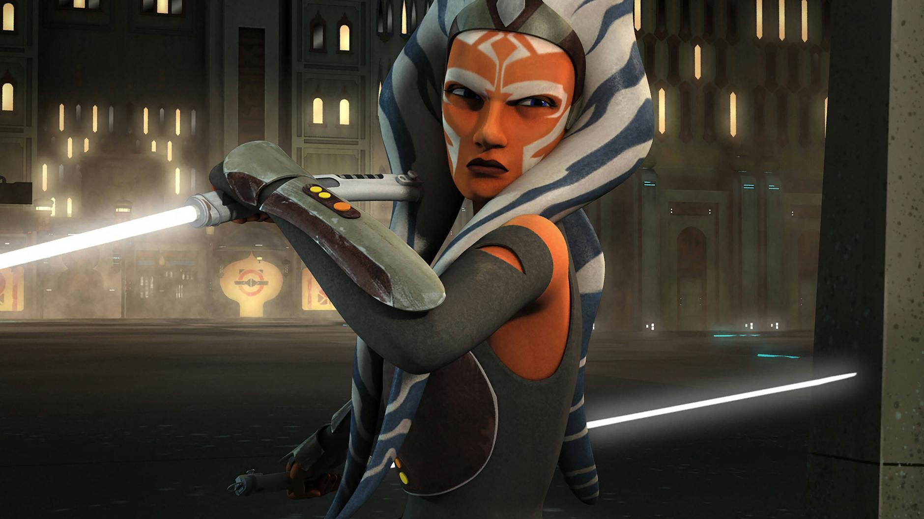 Ahsoka Tano ist eine beliebte Figur bei „Star Wars“-Fans. Hier sieht man sie in der animierten Serie „Star Wars Rebels“.