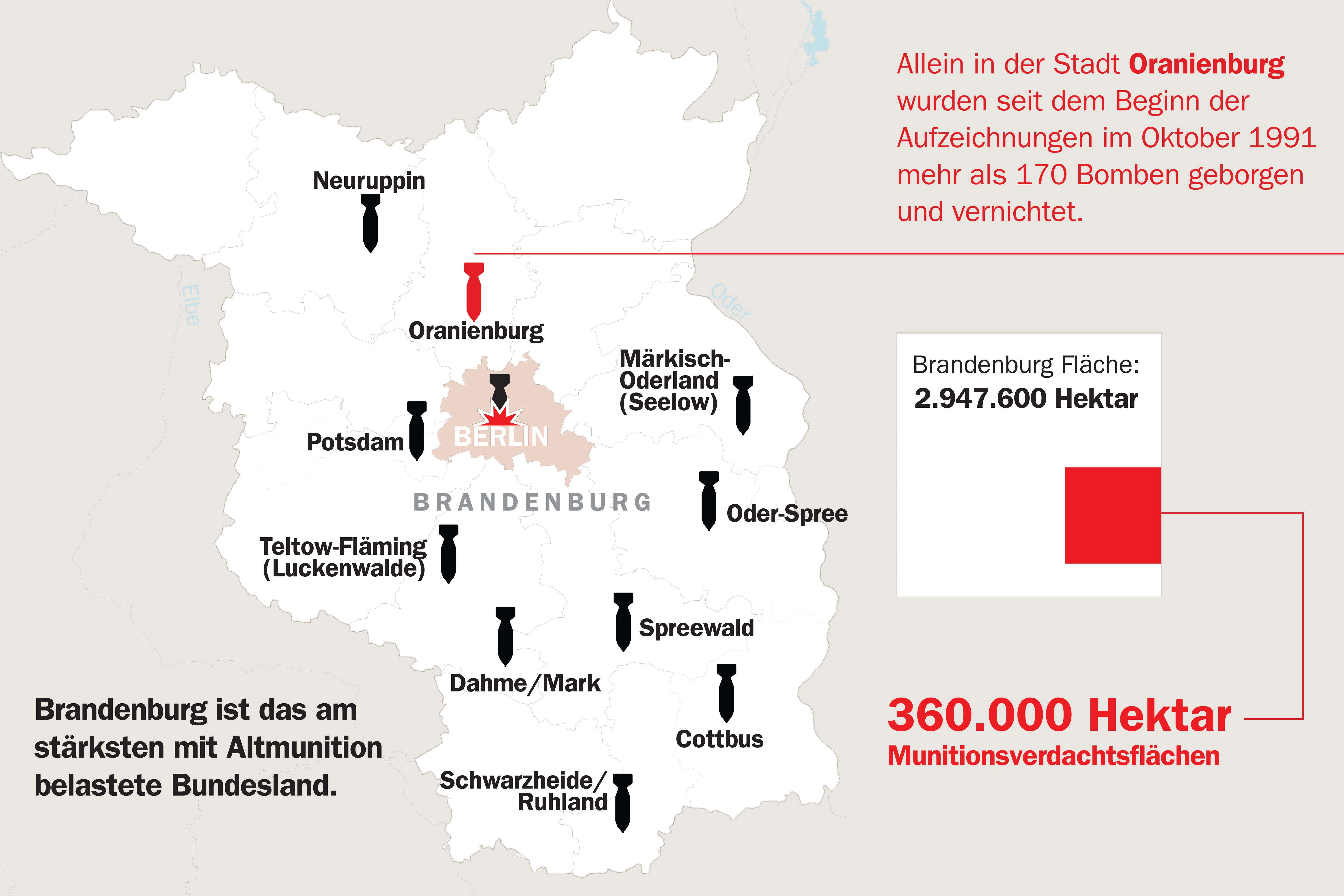 An diesen Orten gingen besonders viele Bomben nieder.
